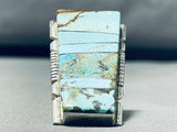 Outstanding Native American Navajo Turquoise Sterling Silver Ring-Nativo Arts