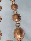 Gasp! Vintage Native American Navajo Hand Tooled Copper Necklace Old-Nativo Arts