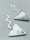 Stunning Vintage Native American Navajo Snake Sterling Silver Earrings-Nativo Arts