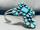 Rich Begay Vintage Native American Navajo Turquoise Cross Sterling Silver Bracelet-Nativo Arts