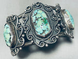 Ajax Mine!! Museum Vintage Native American Navajo Turquoise Sterling Silver Bracelet-Nativo Arts