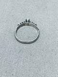 Beautiful Vintage Native American Navajo Sleeping Beauty Turquoise Sterling Silver Ring-Nativo Arts