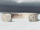 Extremely Intricate Hand-carved Vintage Native American Hopi Sterling Silver Bracelet