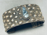 Dry Creek Turquoise And Buttons!! Vintage Native American Navajo Sterling Silver Bracelet-Nativo Arts