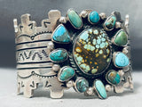 Robert Yellowhorse Magnificent 104 Grams Turquoise Sterling Silver Bracelet-Nativo Arts