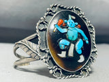 Koyemsi Important Vintage Native American Zuni Turquoise Sterling Silver Bracelet-Nativo Arts