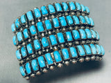 One Of The Best Ever Vintage Zuni Turquoise Sterling Silver Bracelet-Nativo Arts