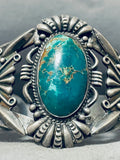 Ornate Vintage Native American Navajo Royston Turquoise Sterling Silver Bracelet-Nativo Arts