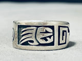 Tremendous Vintage Native American Hopi Sterling Silver Band Ring-Nativo Arts