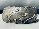 Stars Of The Sky Vintage Hand Tooled Sterling Silver Bracelet Cuff-Nativo Arts