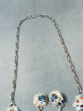 Best Vintage Native American Zuni Inlay Maiden Turquoise Sterling Silver Necklace-Nativo Arts