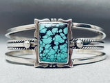 Smith Fam Vintage Native American Navajo Spiderweb Turquoise Sterling Silver Bracelet-Nativo Arts