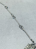 One Of The Most Beautiful Vintage Native American Zuni Dangle Turquoise Sterling Silver Necklace-Nativo Arts