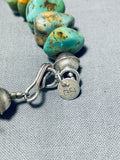 Native American Outstanding Vintage Santo Domingo Royston Turquoise Sterling Silver Necklace-Nativo Arts