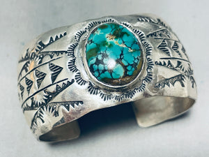 Bill Family Vintage Native American Navajo Turquoise Sterling Silver Bracelet-Nativo Arts