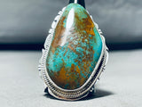 Massive Vintage Native American Navajo Royston Turquoise Sterling Silver Ring-Nativo Arts