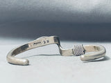 Vintage Native American Zuni Signed Rob Eustace Royston Turquoise Sterling Silver Bracelet-Nativo Arts