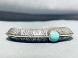 Breathtaking Vintage Native American Navajo Green Kingman Turquoise Sterling Silver Bracelet-Nativo Arts