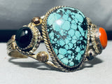 R.c. Little Important Vintage Native American Navajo Turquoise Sterling Silver Bracelet-Nativo Arts