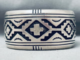 One Of The Best Vintage Native American Navajo Thomas Singer Sterling Silver Bracelet-Nativo Arts