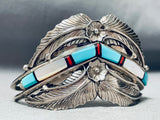 6 Inch Wrist Vintage Native American Navajo Turquoise Inlay Sterling Silver Bracelet-Nativo Arts