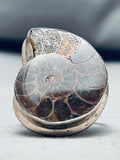 One Of The Most Unique Vintage Southwest Twirl Shell Sterling Silver Ring-Nativo Arts