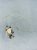 Al Vandever 14k Gold Vintage Native American Navajo Mud Necklace Signed-Nativo Arts