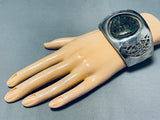 One Of The Best Vintage Native American Navajo Gilbert Turquoise Sterling Silver Bracelet-Nativo Arts