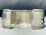 Important Vintage Native American Hopi Sterling Silver Turtles Steven Pooyuoma Bracelet-Nativo Arts