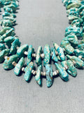 Native American Authentic Vintage Santo Domingo Royston Turquoise Sterling Silver Necklace-Nativo Arts