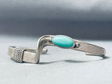 Vintage Native American Zuni Signed Rob Eustace Royston Turquoise Sterling Silver Bracelet-Nativo Arts