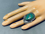 Important Vintage Native American Navajo Royston Turquoise Sterling Silver Ring Signed-Nativo Arts