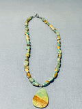 Native American Marvelous Vintage Santo Domingo Royston Turquoise Sterling Silver Necklace-Nativo Arts
