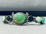 Unforgettable Native American Navajo Damale Turquoise Sterling Silver Bracelet-Nativo Arts