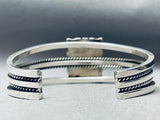 Smith Fam Vintage Native American Navajo Spiderweb Turquoise Sterling Silver Bracelet-Nativo Arts