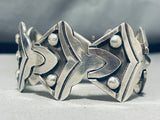 Crazy Silver Work!! Vintage Southwest Sterling Silver Clasp Bracelet-Nativo Arts