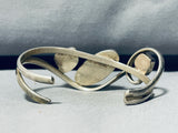Gary Sanchez Vintage Native American Navajo Contemporist Shell Sterling Silver Bracelet-Nativo Arts