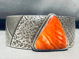 Dakota Willie Vintage Native American Navajo Sterling Silver Spiny Oyster Bracelet-Nativo Arts