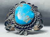 One Of The Best Vintage Native American Navajo Morenci Turquoise Sterling Silver Bracelet-Nativo Arts