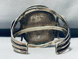 Earlier Native American Zuni Vintage Turquoise Kachina Sterling Silver Inlay Bracelet-Nativo Arts