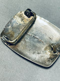 Wolf And #8 Mine!! Vintage Navaj Sterling Silver Turquoise Buckle-Nativo Arts