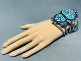 108 Grams Monster Vintage Native American Navajo Turquoise Sterling Silver Bracelet-Nativo Arts