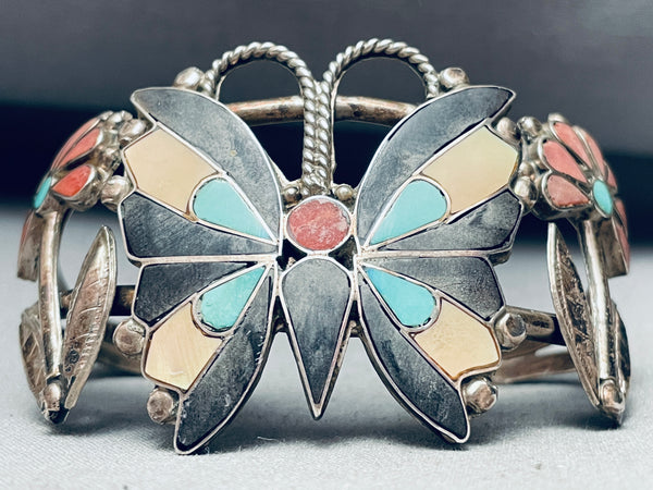 Anselm Wallace Vintage Native American Zuni Turquois Einlay