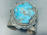 179 Grams Heavy Native American Navajo Turquoise Sterling Silver Bracelet Cuff-Nativo Arts