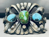 Damale And Blue Gem Vintage Native American Navajo Turquoise Sterling Silver Bracelet-Nativo Arts