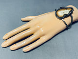 Banana's Foster Agate Vintage Native American Navajo Sterling Silver Bracelet-Nativo Arts
