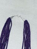 Gasp!! Gorgy Native American Navajo Sugilite Sterling Silver Necklace!-Nativo Arts