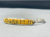 Marvelous Vintage Native American Navajo Honeybee Jasper Sterling Silver Bracelet Signed-Nativo Arts