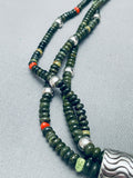 The Best Tony Aguilar Sr Vintage Kewa Sterling Silver Jade Turquoise Necklace-Nativo Arts