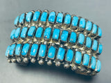 One Of The Best Ever Vintage Zuni Turquoise Sterling Silver Bracelet-Nativo Arts